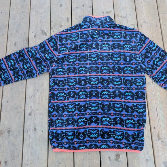Southern Marsh Dorado Pullover Sweater Women's L Blue Geometric Fleece Casual - Picture 7 of 7